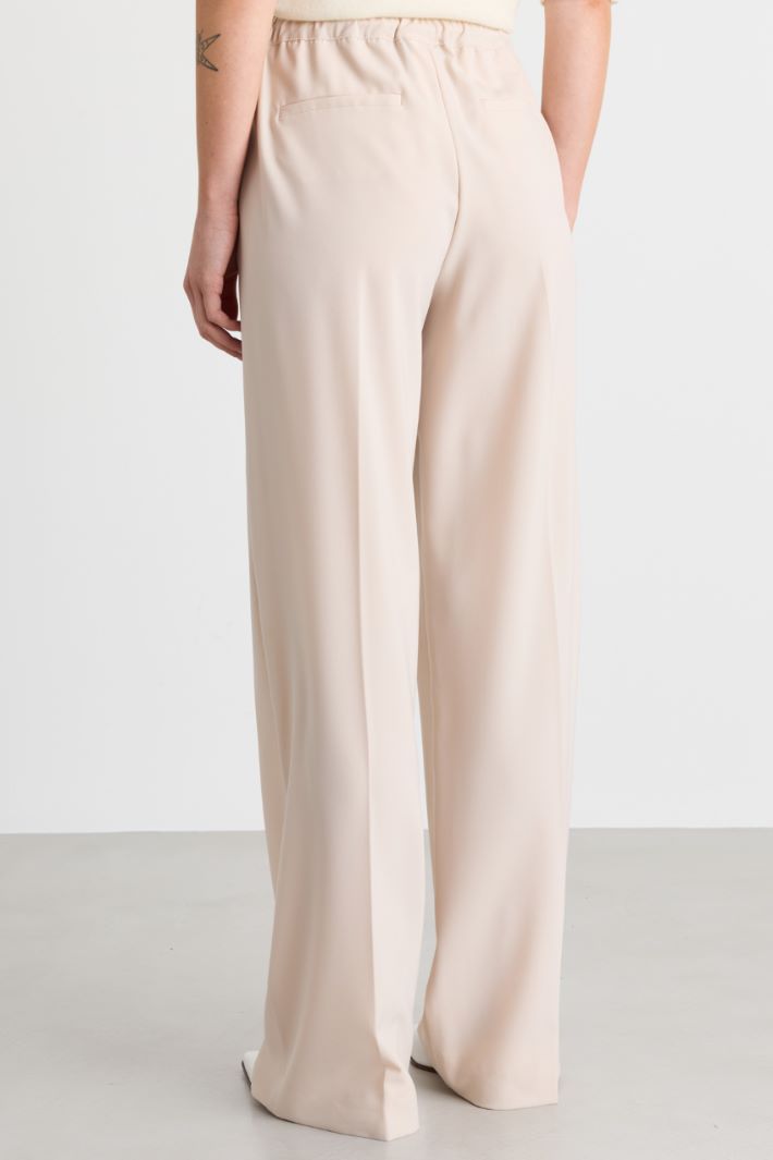 Drawstring joggers - IVORY - Intrend - 4