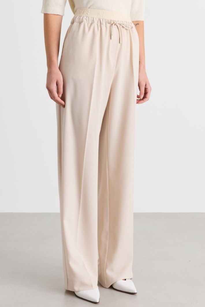 Drawstring joggers - IVORY - Intrend - 2