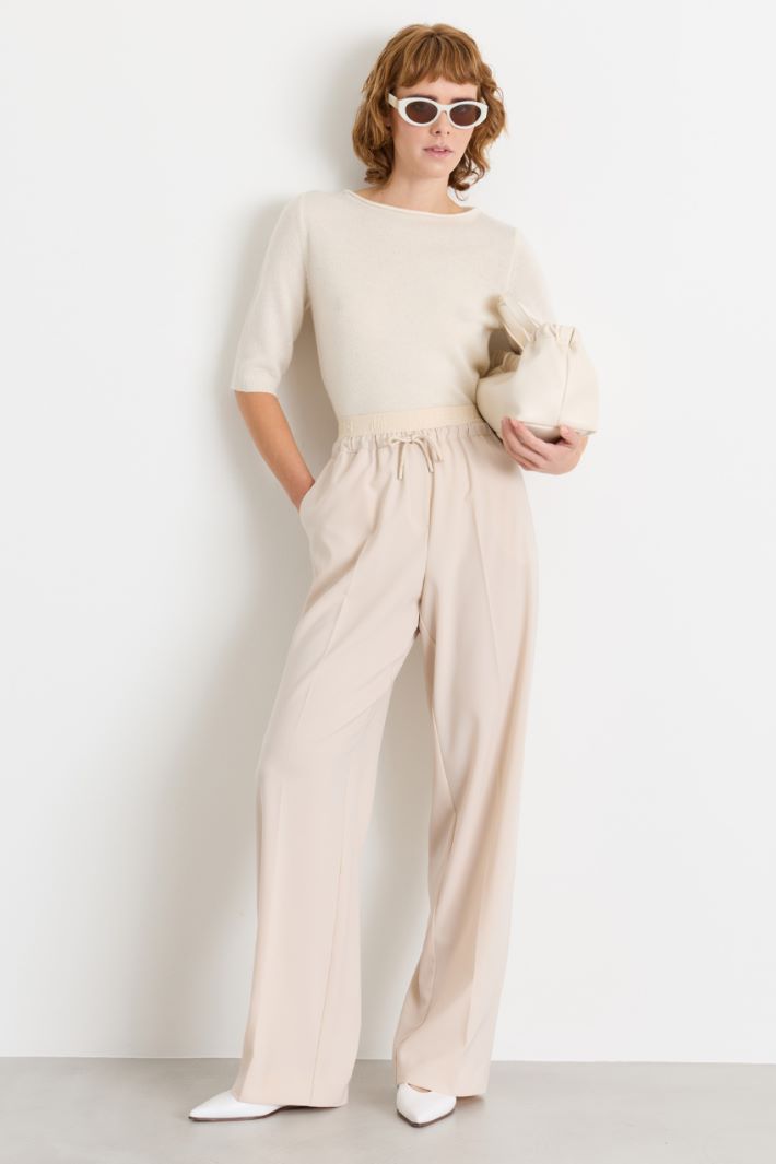 Drawstring joggers - IVORY - Intrend