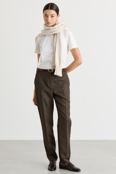 Pressed-Crease Chino Trousers - Intrend
