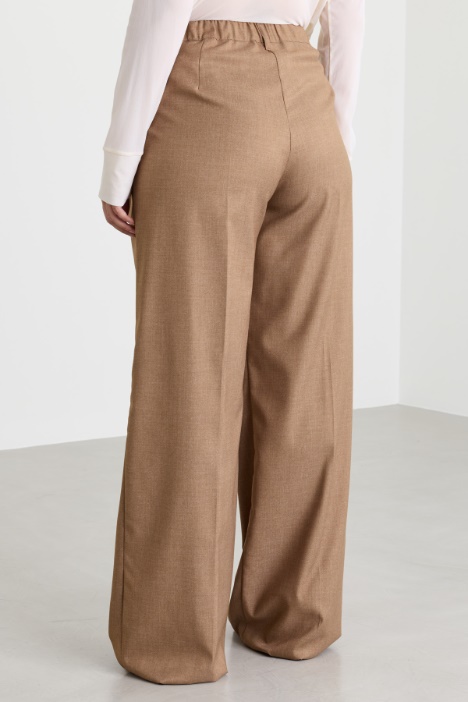 Pantalone ampio in flanella