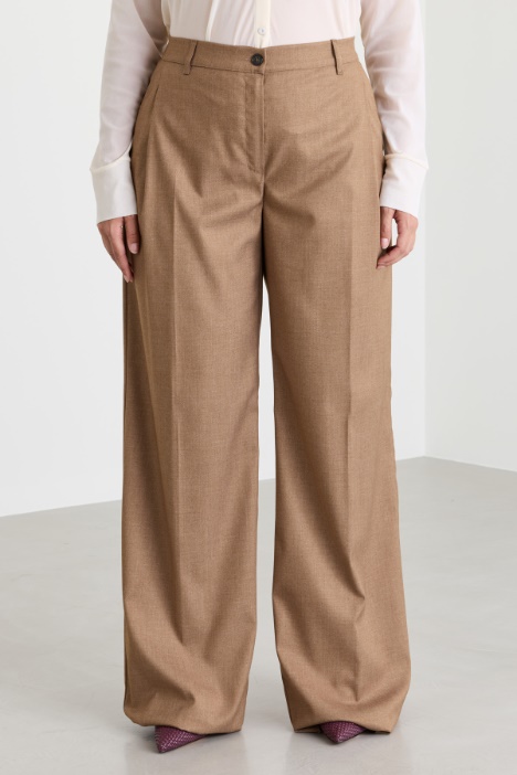 Pantalone ampio in flanella