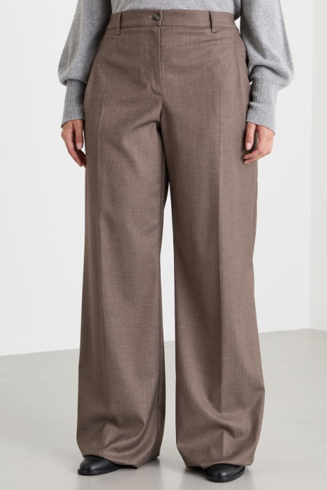 Pantalone ampio in flanella