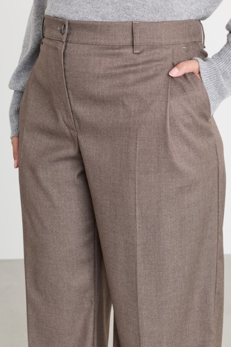Pantalone ampio in flanella