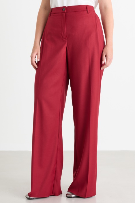 Pantalone ampio in flanella