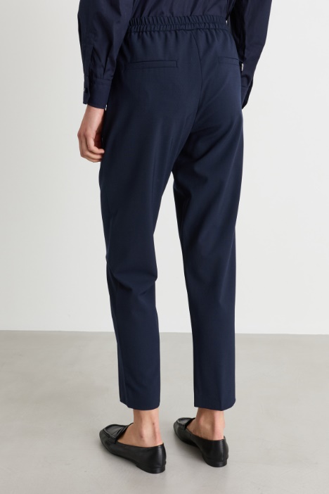 Pantalone in misto lana con coulisse
