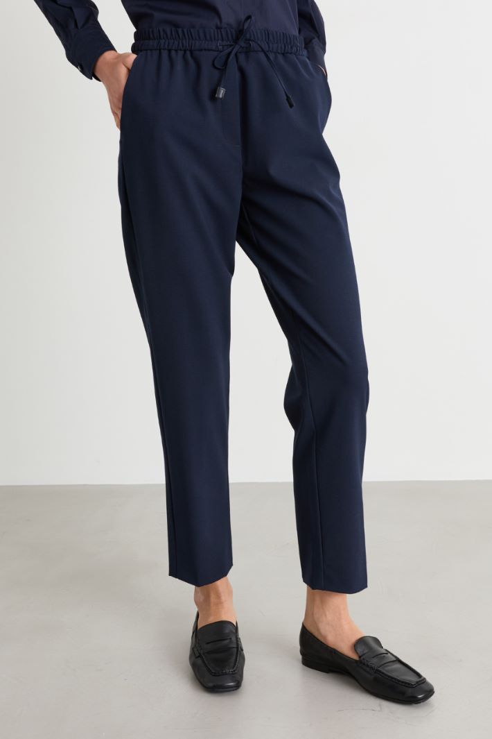 Pantalone con coulisse - BLU - Intrend - 2