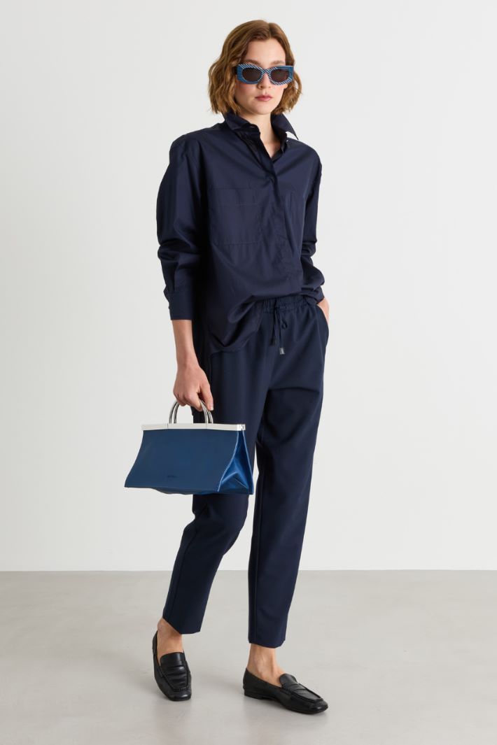 Pantalone con coulisse - BLU - Intrend