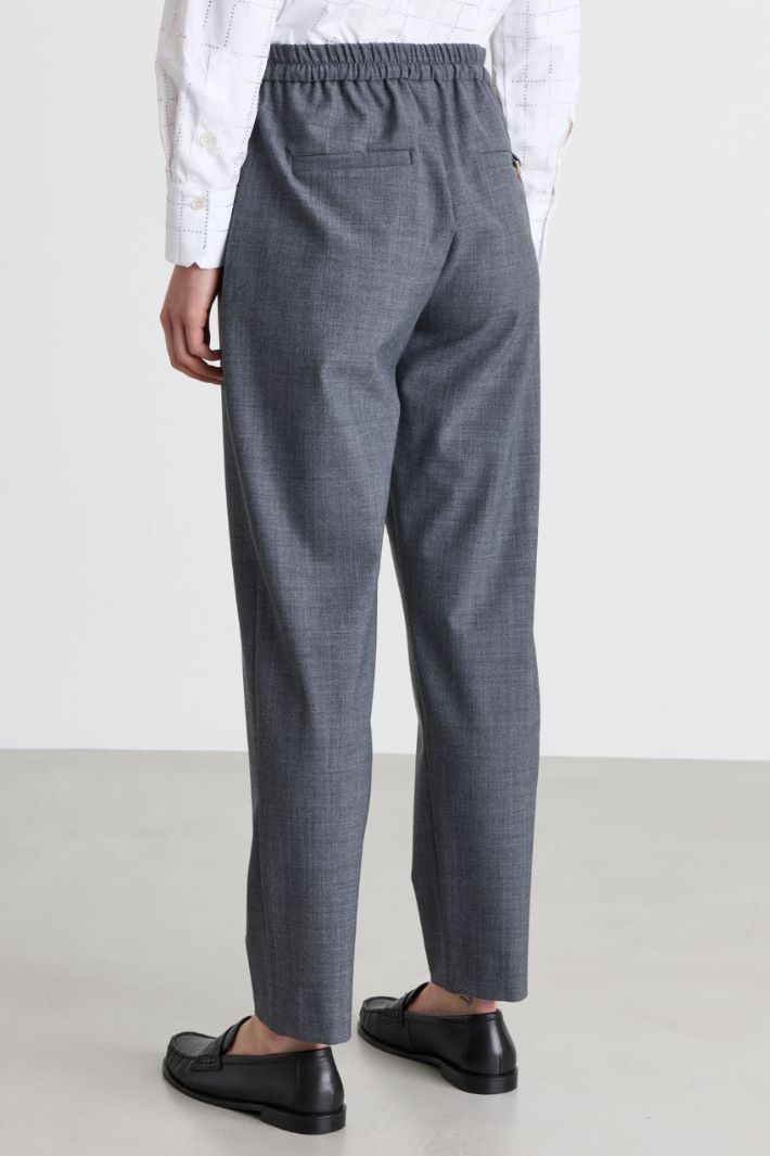 Drawstring trousers - GREY - Intrend - 4
