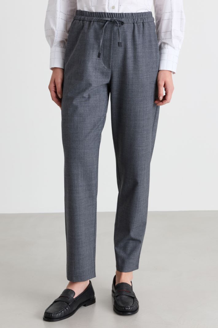 Drawstring trousers - GREY - Intrend - 2