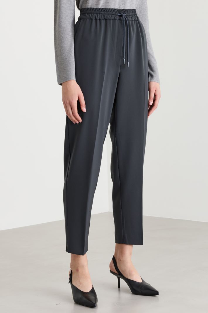 Jogger in twill stretch - GRIGIO - Intrend - 2