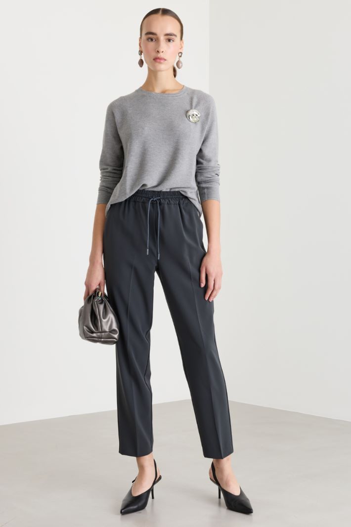 Jogger in twill stretch - GRIGIO - Intrend