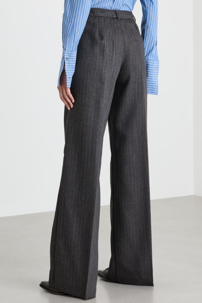 Pinstripe trousers - GREY - Intrend - 4