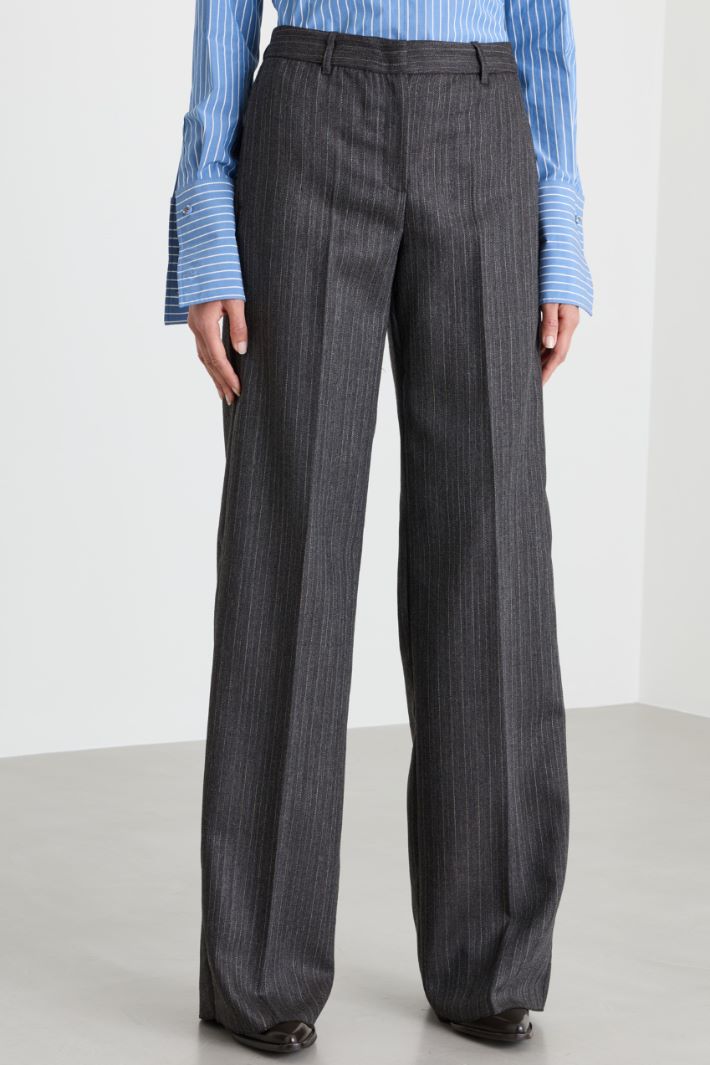 Pinstripe trousers - GREY - Intrend - 2