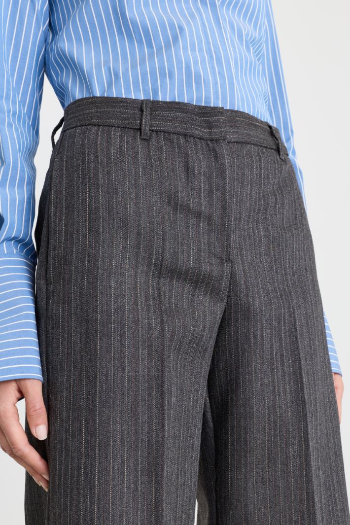 Pinstripe trousers - GREY - Intrend - 3