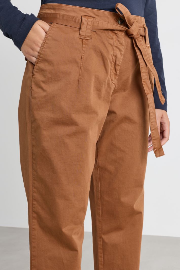Pantalone con cintura - MARRONE - Intrend - 3