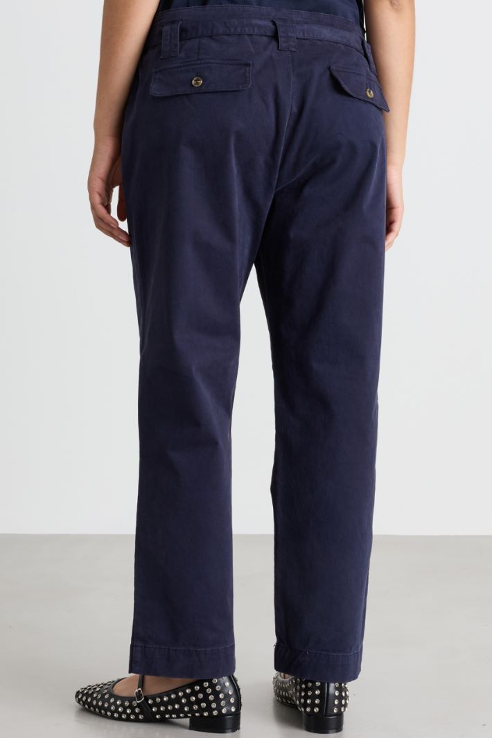 Pantalone con cintura - BLU - Intrend - 4