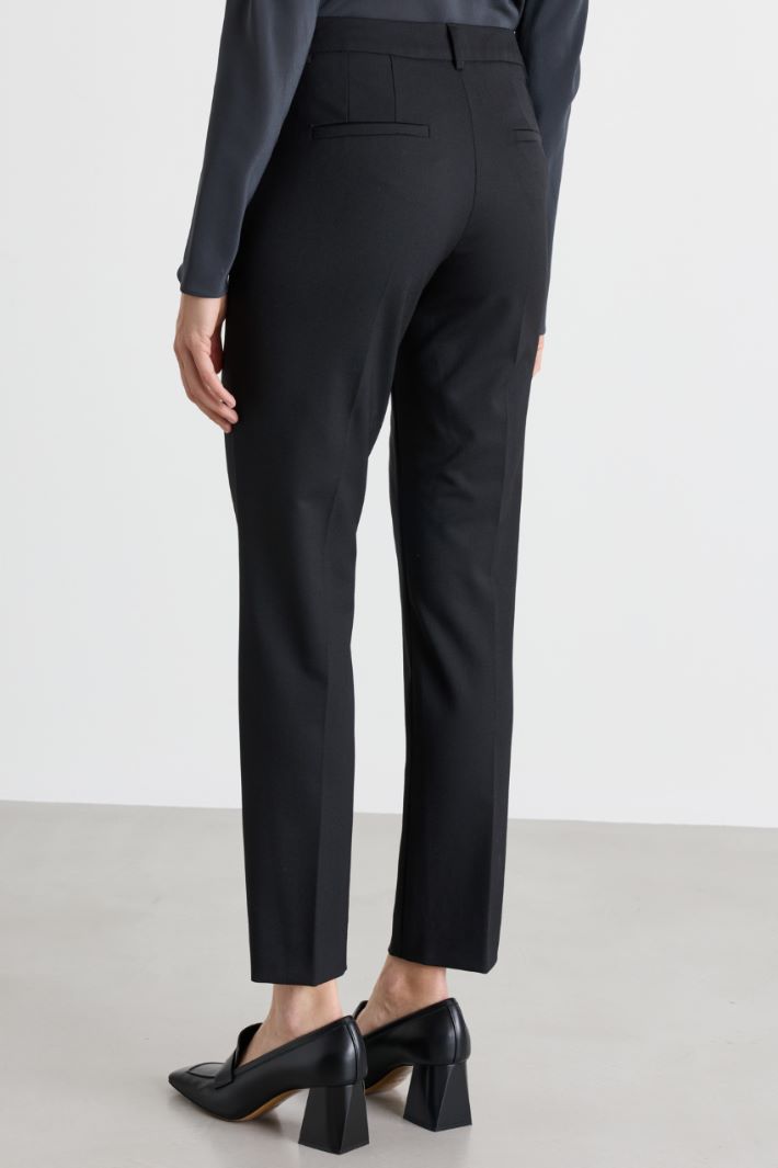 Stretch Chino Trousers - BLACK - Intrend - 4