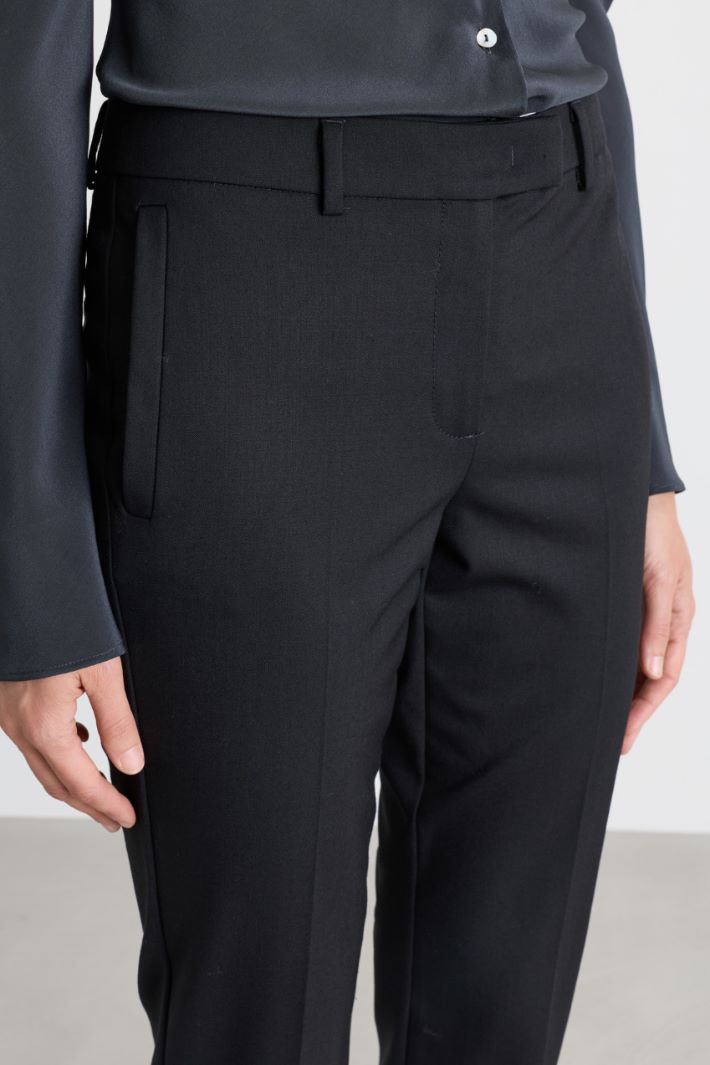 Stretch Chino Trousers - BLACK - Intrend - 3