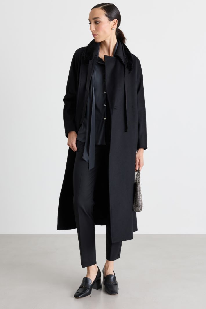 Stretch Chino Trousers - BLACK - Intrend