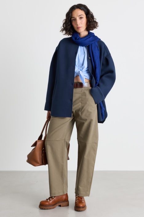 Barrel trousers with oversized pockets - Intrend