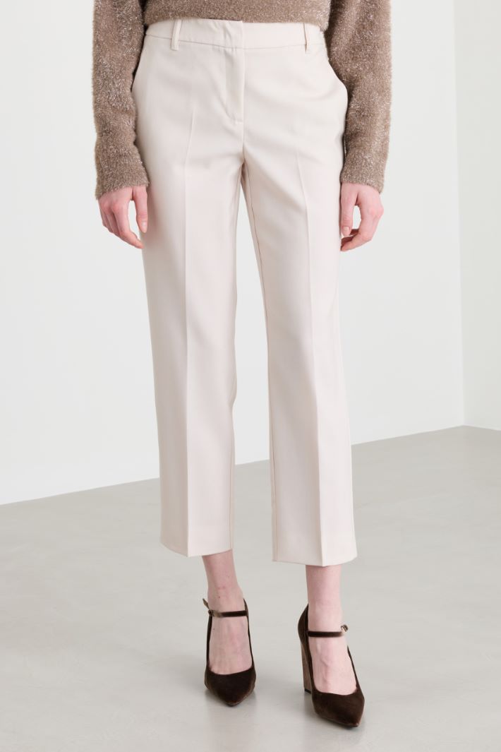 Pantalon en gabardine - BLANC - Intrend - 2