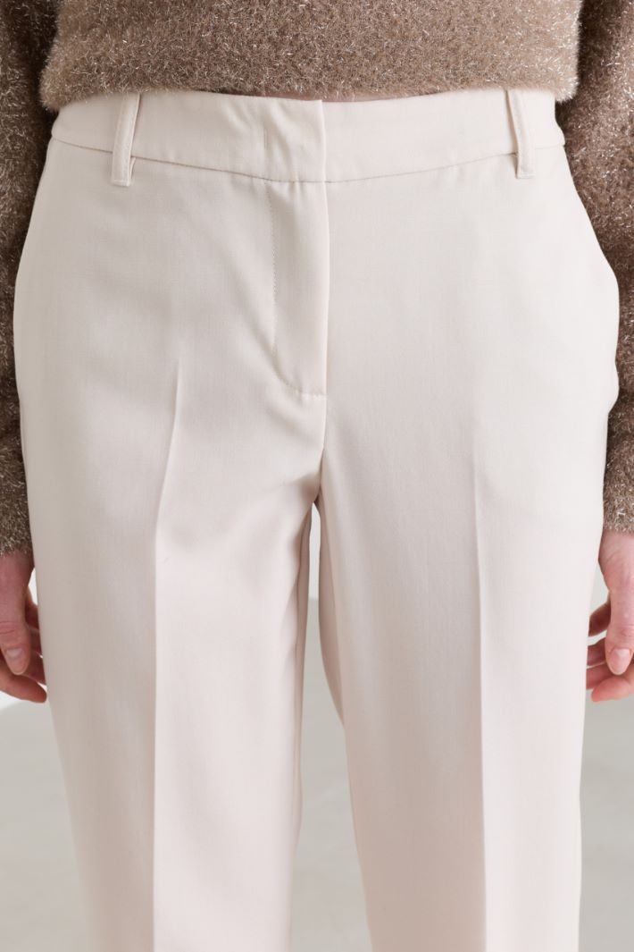 Pantalon en gabardine - BLANC - Intrend - 3