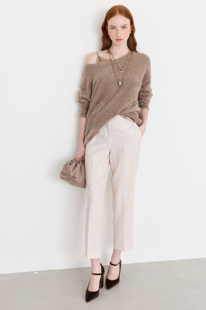 Pantalon en gabardine - BLANC - Intrend