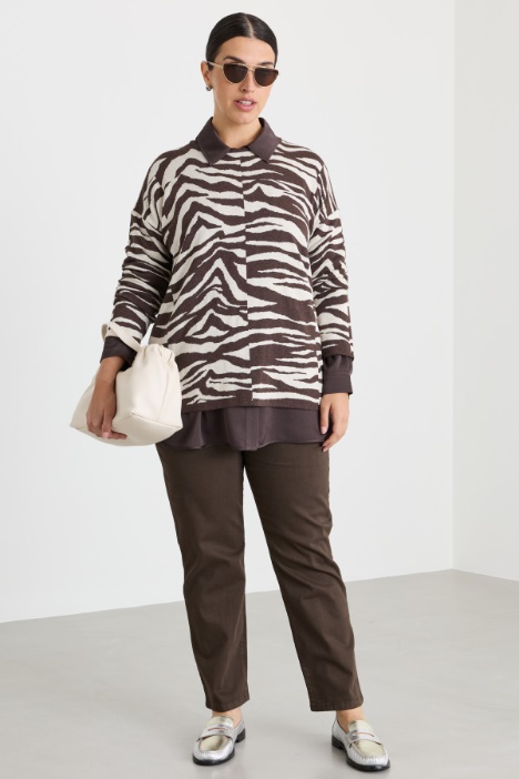 Slim-fit bull denim trousers - Intrend