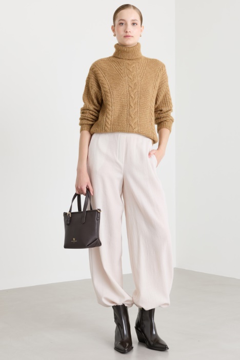 Pantalone dritto con inserto elastico in vita - Intrend