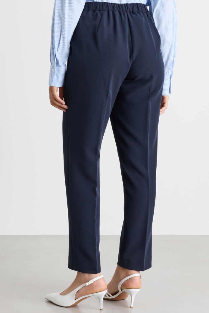 Two-way stretch twill trousers - BLUE - Intrend - 4