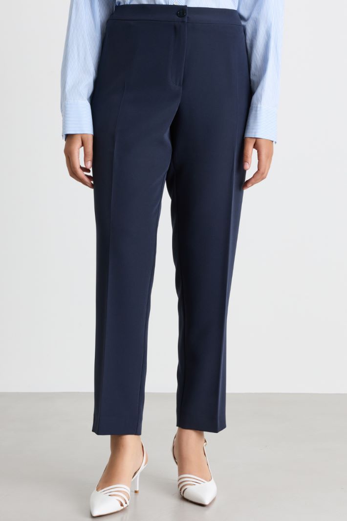 Two-way stretch twill trousers - BLUE - Intrend - 2