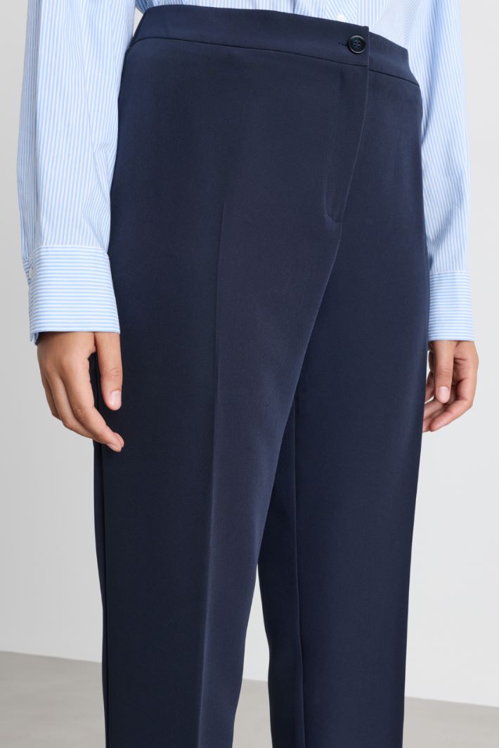 Two-way stretch twill trousers - BLUE - Intrend - 3