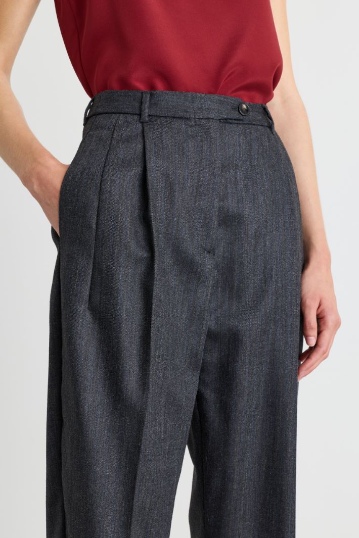Pleated Trousers - GREY - Intrend - 3