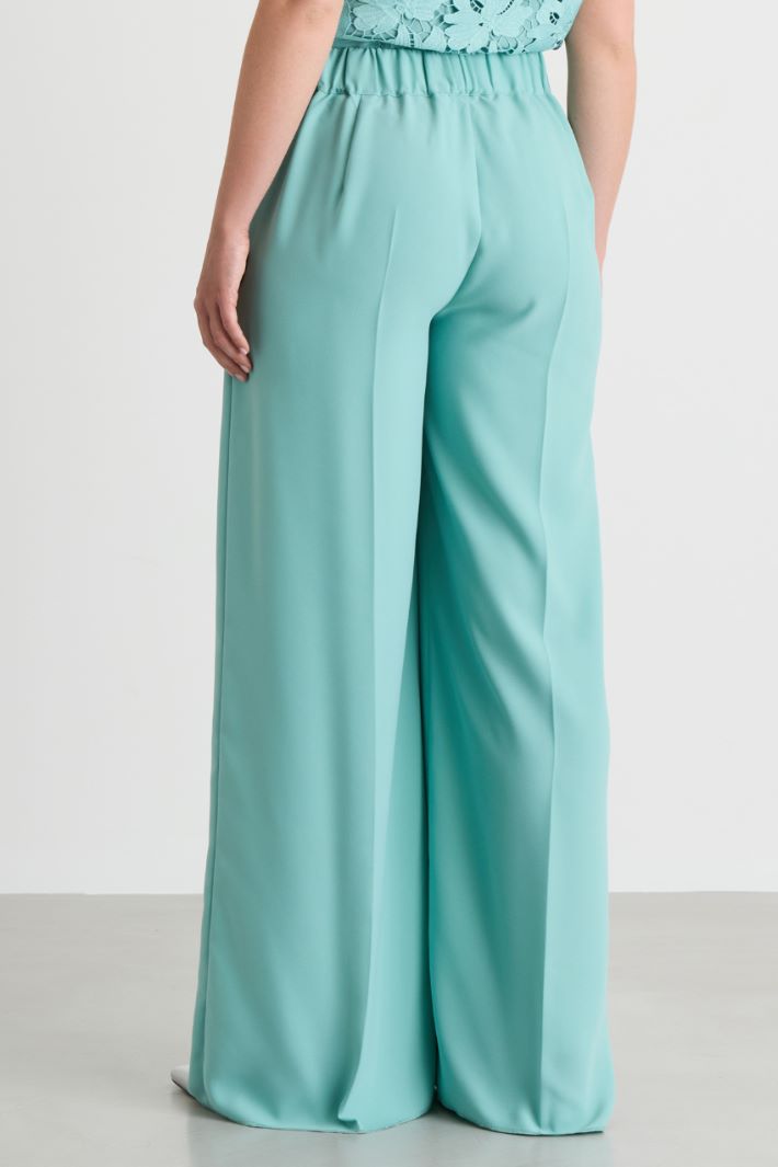 Pantalon en satin mat - BLEU CLAIR - Intrend - 4