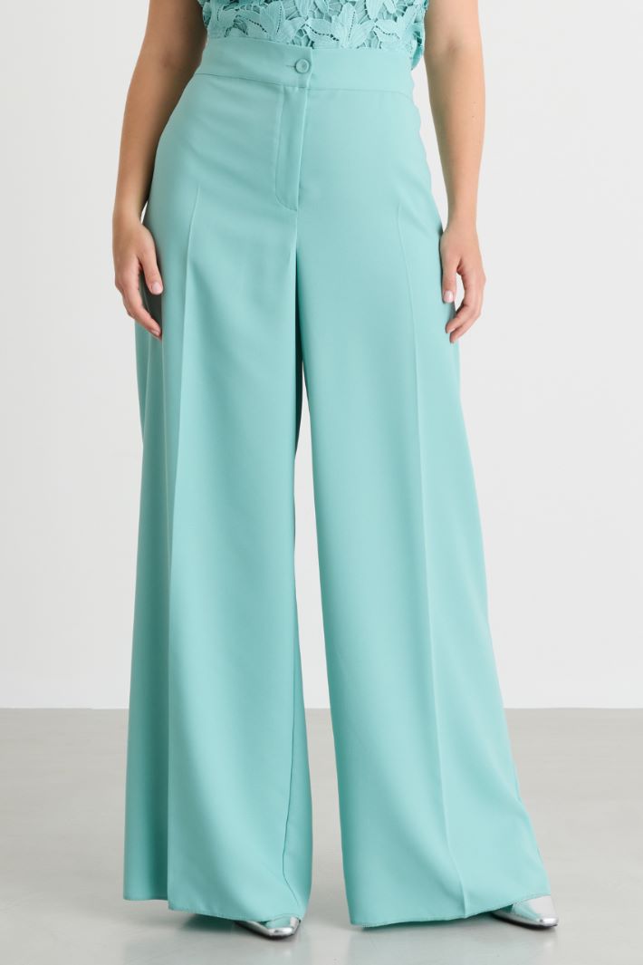 Pantalon en satin mat - BLEU CLAIR - Intrend - 2