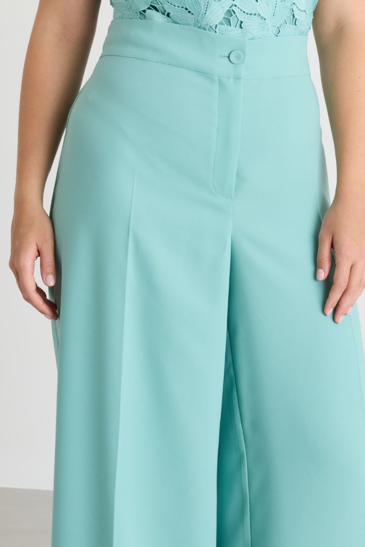 Pantalon en satin mat - BLEU CLAIR - Intrend - 3