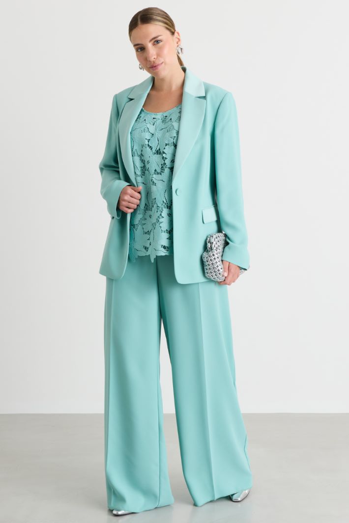 Pantalon en satin mat - BLEU CLAIR - Intrend