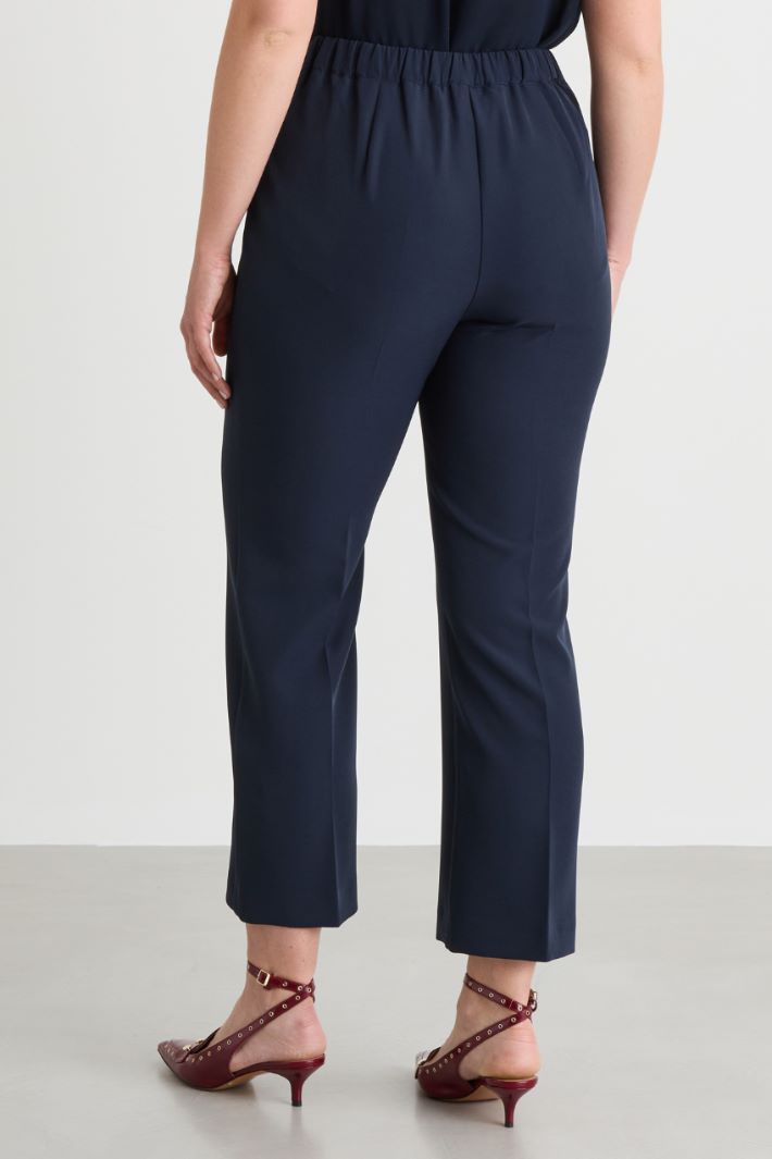 Cropped flared trousers - BLUE - Intrend - 4