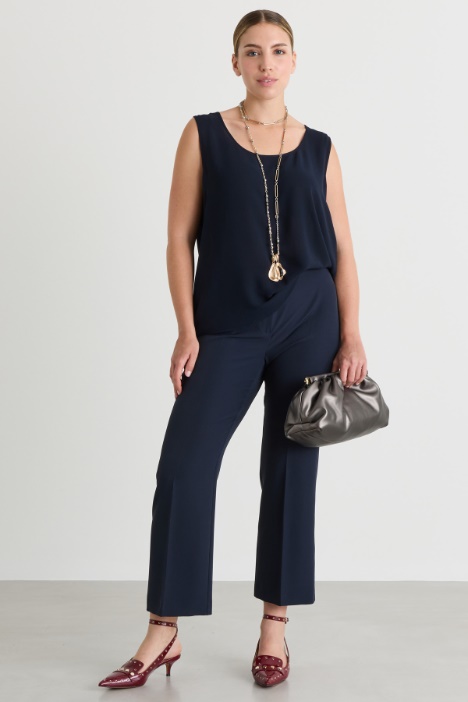 Cropped flared trousers - Intrend
