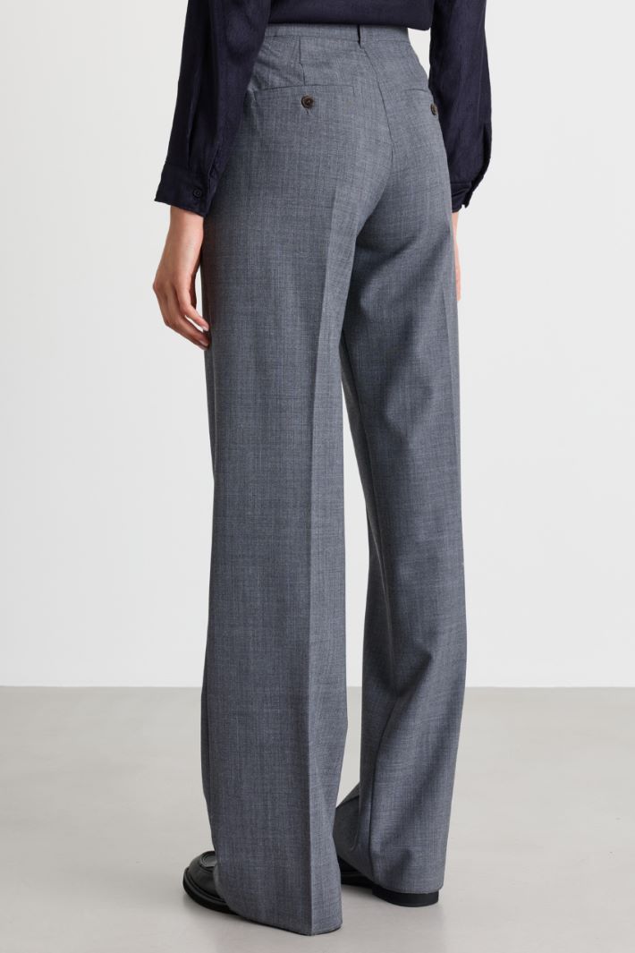 Stretch canvas trousers - GREY - Intrend - 4