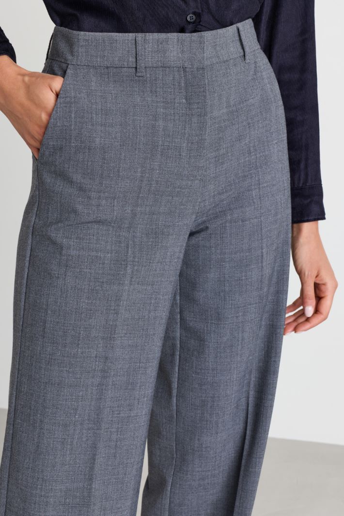 Stretch canvas trousers - GREY - Intrend - 3
