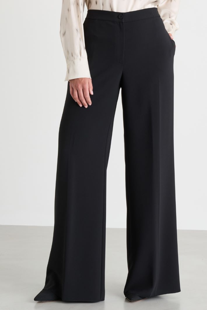 Bi-stretch cady trousers - BLACK - Intrend - 2