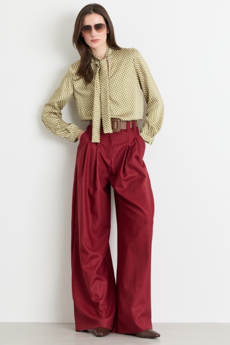 Pleated wide-leg trousers - Intrend