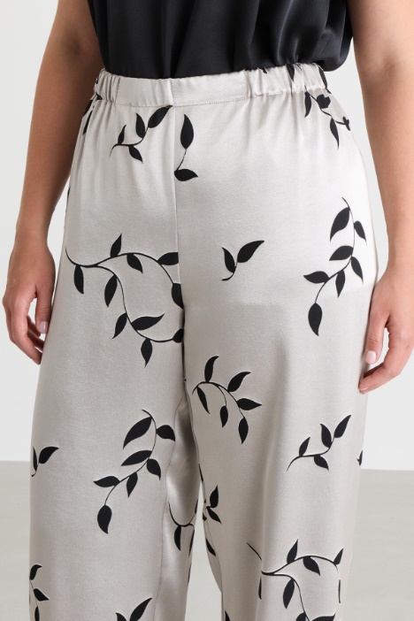 Pantalone in raso dévoré