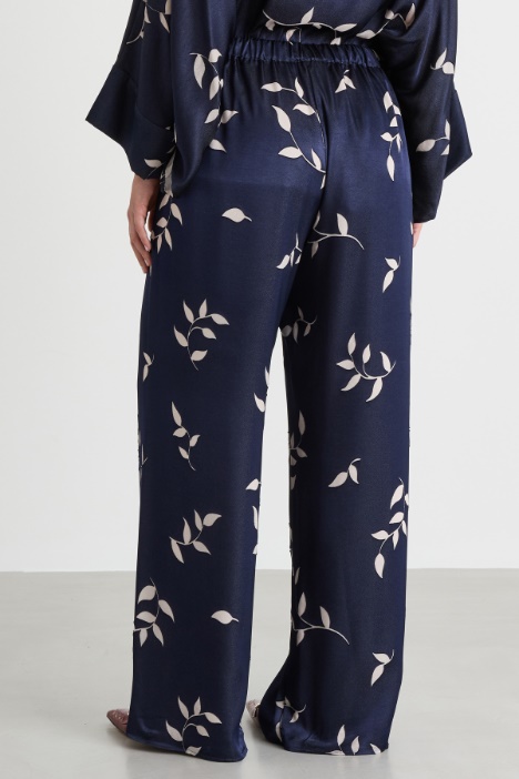 Pantalone in raso dévoré
