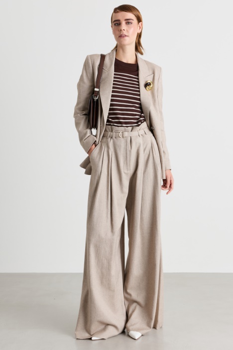 Stretch palazzo trousers - Intrend