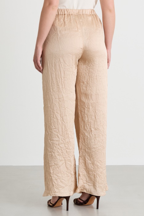 Pantalone in twill crinkle