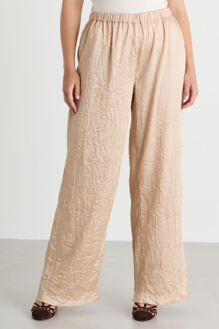 Crinkle Twill Trousers - CAMEL - Intrend - 2