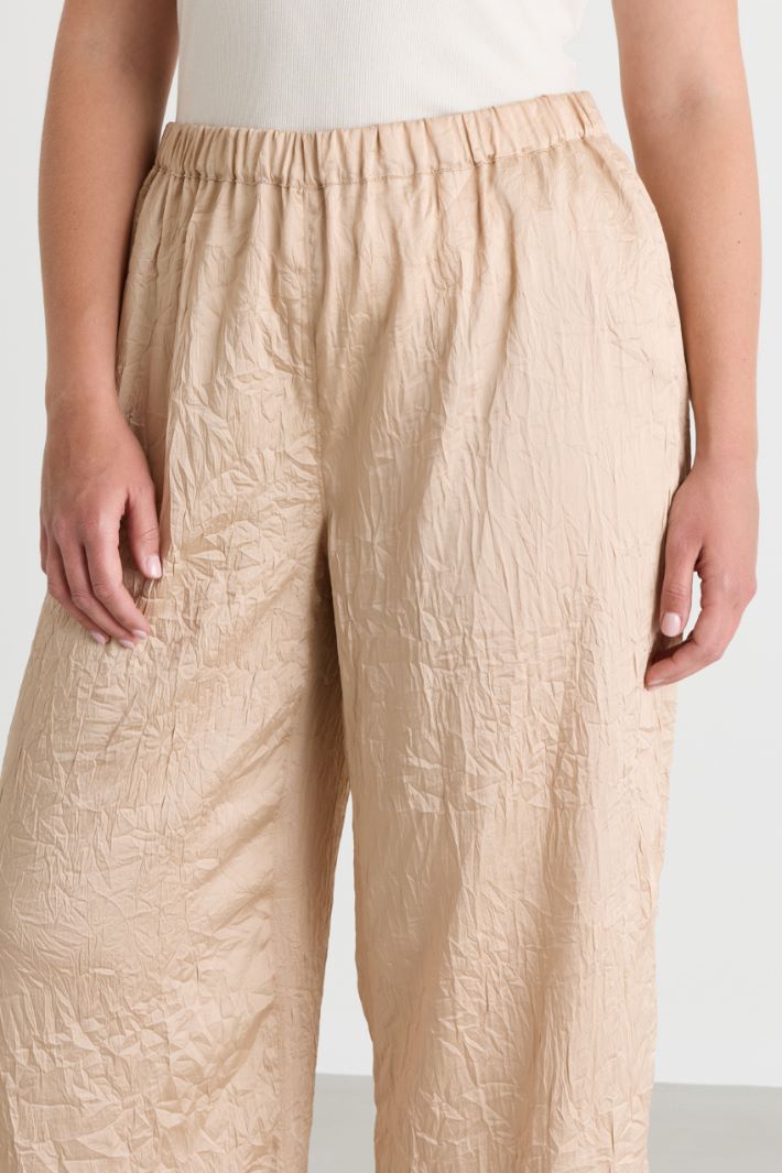 Crinkle Twill Trousers - CAMEL - Intrend - 3